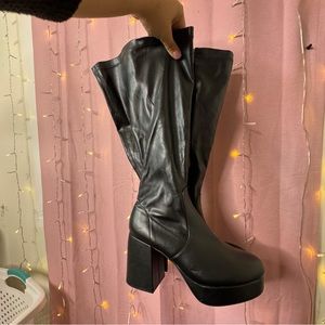 Torrid Platform Heel Knee Bootie WIDE